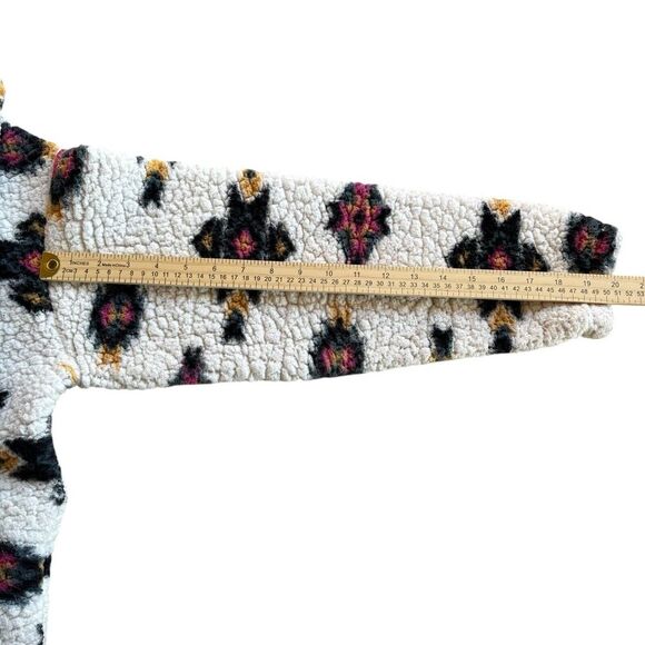 WRANGLER RETRO Women's Geometric Southwestern 1/4 Zip Sherpa Fleece Pullover M - Picture 7 of 10